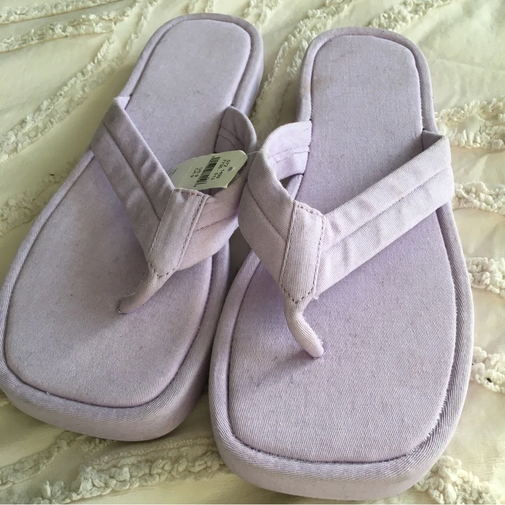 aerie Lilac Platform Flip Flop Sandals
